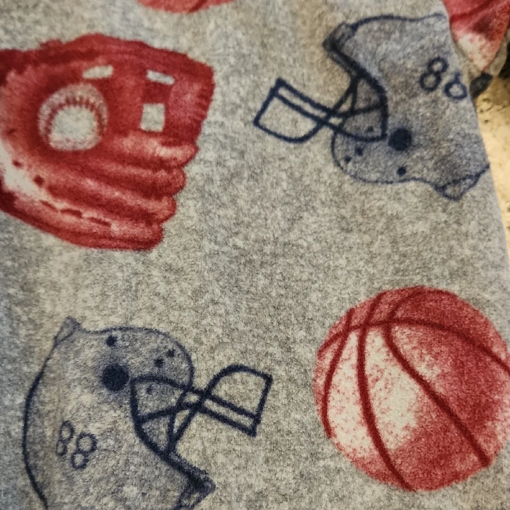 Carter's Blue and Brown Sports Footie Size 3 Months